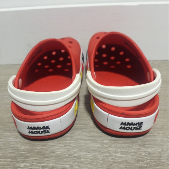 Crocs Disney Minnie Mouse Classic Clogs Child 10 Red And White - Picture 4 of 8